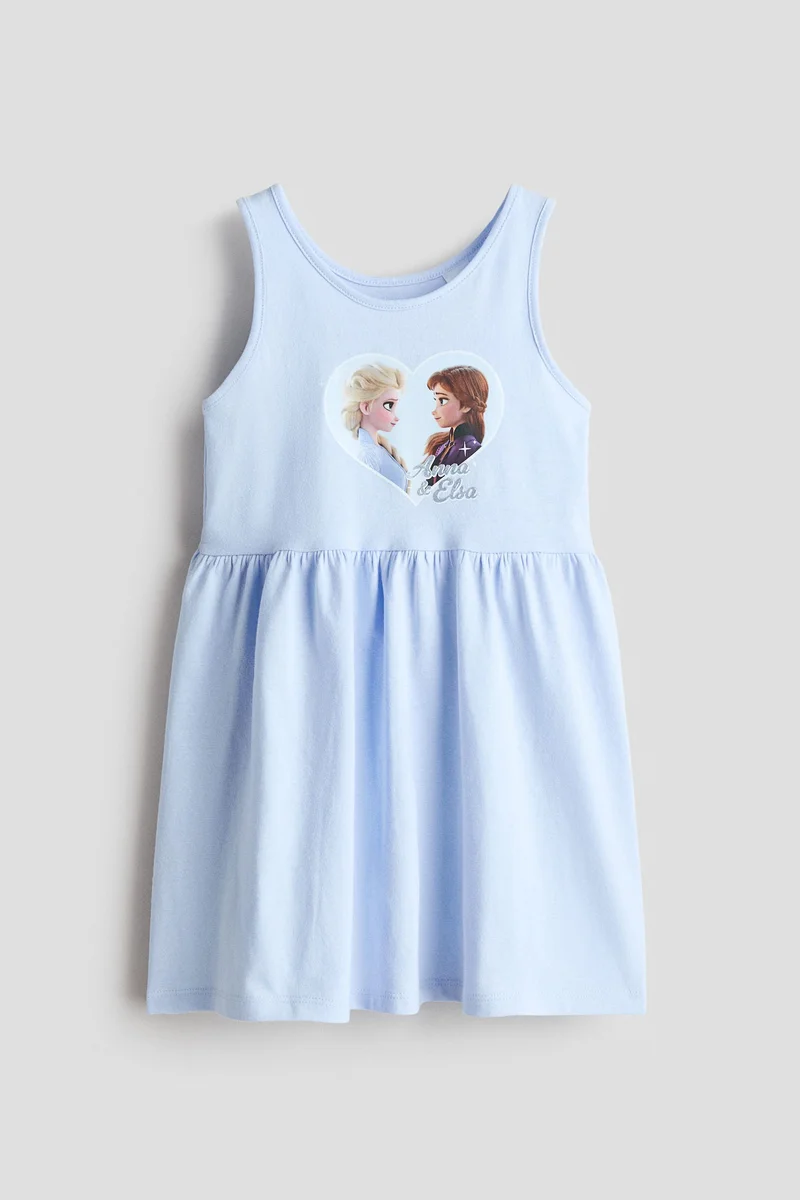 اتش اند ام فستان قطني بطبعة